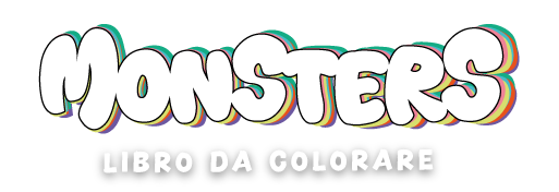 Logo del il libro da colorare "Monsters" disegnati, prodotto da Silvia Zunino